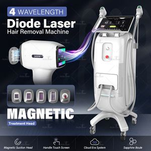 Más nuevo diodo láser enfriamiento de hielo Máquina de depilación Reducción de cabello Dolor Rejuvenecimiento Salón de belleza Uso 4 Dispositivo de longitud de onda CE FDA
