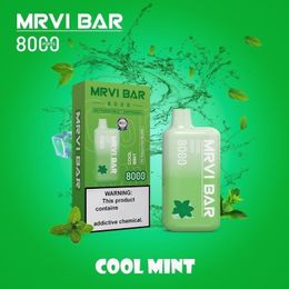 Originele MRVI BAR 8000 Rookwolken Wegwerp Vape Pen E-sigaret met oplaadbare 650mAh batterij Voorgevuld 16ml Big Vapor Elfbar Shenzhen Populaire stijl