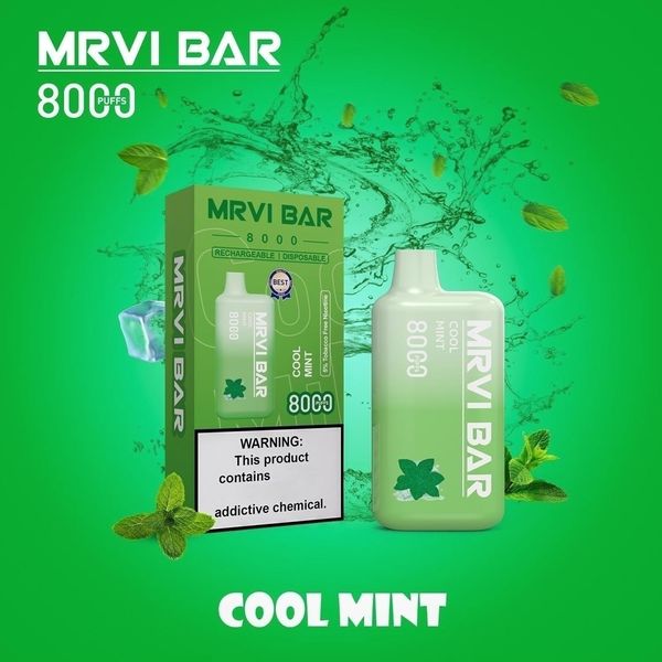 Cigarette jetable originale de stylo de Vape de la barre 8000 de MRVI de bouffées avec la batterie rechargeable de 650mAh préremplie 16ml grande vapeur Elfbar Shenzhen style populaire