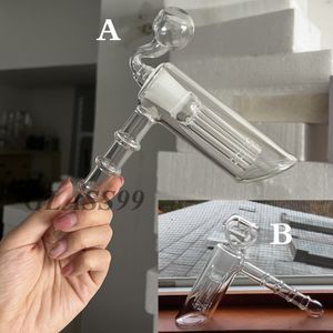 Helix Marteau Pipes En Verre Mini Pipe À Fumer À La Main Avec Diffuse Downstem Glass Water Bongs Bubbler Dab Rig Shisha Accessoire Hookah Ash Catchers