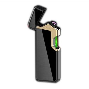 Nieuwste Double Arc Sense Touch Aansteker Met Licht USB Winddicht Puls Sigaret Oplaadbare Elektronische Aanstekers Voor Roken Gereedschap 8 kleur