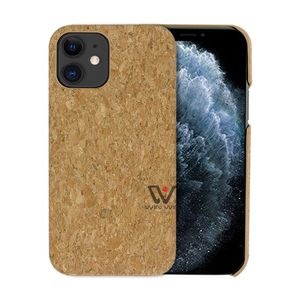 Nieuwste Eco-vriendelijke Schokbestendige Telefoon Gevallen voor iPhone 11 12 XS XR PLUS Cork Waterdicht CAN-aanpasbare gravure printing patronen logo achterkant shell