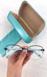 Le plus récent cadre de lunettes optiques halfrim pour femmes élégantes TF003M 5417135 pour lunettes de prescription fashional smallrim plankmetal ful7390132