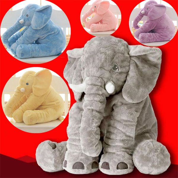 El más nuevo Elefante Nariz Muñecos de peluche Juguetes de peluche suave Regalos para bebés Almohadas lumbares suaves 50 * 60 cm 4656