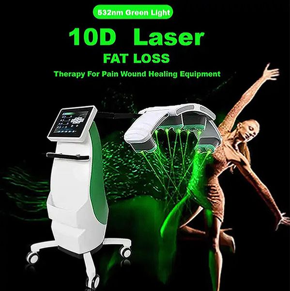 La plus récente machine de beauté de lipolyse laser émeraude amincissant l'élimination de la cellulite réduction des graisses diode brûlante laser perte de poids mise en forme du corps