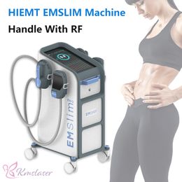 Date EMSlim Minceur Neo RF 4 Poignées Stimulateur Musculaire EMS Élimination des Graisses Hiemt Pro Machine avec Coussin de Siège de Rééducation du Plancher Pelvien Portable