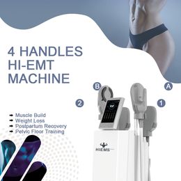 Mais novo emt ems musculação 4 alças máquina de emagrecimento estimulador muscular hiems max beleza equipent corpo esculpir hiemtpro queima de gordura elétrica