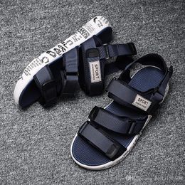 NUEVO Diseñador de la marca europea Sandalsmen Sandalias de verano negro blanco AZUL Antideslizante Zapatillas de secado rápido para exteriores Zapato de agua suave