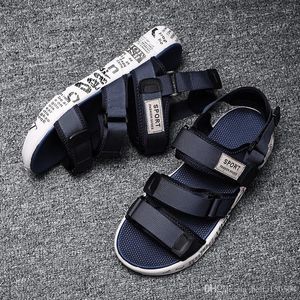 NOUVELLE marque européenne designer Sandalsmen sandales d'été noir blanc BLEU anti-dérapant à séchage rapide pantoufles d'extérieur chaussure d'eau douce