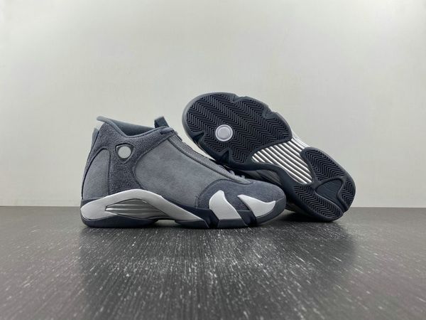 Los más nuevos exclusivos 14 zapatos de diseñador de baloncesto blanco y negro Flint Grey Stealth Grey White Fashion Sport Zapatos zapatillas de deporte de alta calidad vienen con caja