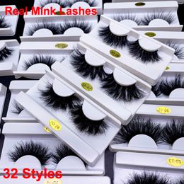 Nieuwste valse wimpers Luxe nertsen Lashes Lang 25 mm Zachte rommelige donzige 3D 5D Eyelash Make -up Natuurlijke dramatische gekruiste dikke krulmaquiaGem