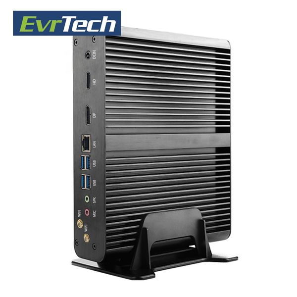 Le plus récent Mini PC sans ventilateur avec processeur Quad Core i7 8550U de 8e génération DDR4 ordinateur de jeu UHD 620 mSATA2.0 M.2