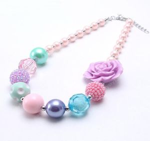 Nieuwste mode baby bloem kralen ketting schattige bubblegum dikke ketting voor kinderen meisjes sieraden ketting ketting2983852