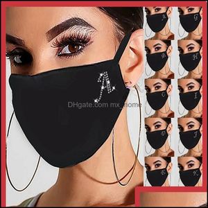 Masque facial anti-poussière de mode le plus récent Bling Blings Diamant Protecteur Lavable Réutilisable Femmes Colorf Strass Drop Livraison 2021 Designer Ma