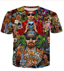 Nieuwste Mode Mens / Dames Breaking Bad Summer Style Tees 3D Print Casual T-shirt Tops Plus Size BB071