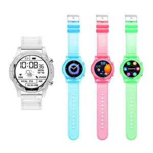 Nieuwste mode Smart Watch S18 polshorloges Hartslag Slaaptracker BT Oproep Berichtmelding met Cool LED Light Shining For Kids Men Women