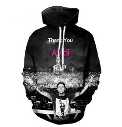 NOUVEAU FOCHT WOMENSMENSMENSMEN AVICII Tim Bergling Waiting For Love Wake Me Up RIP Funny 3D Print Casual Crewneck Hoodies Plus Taille LM5079453