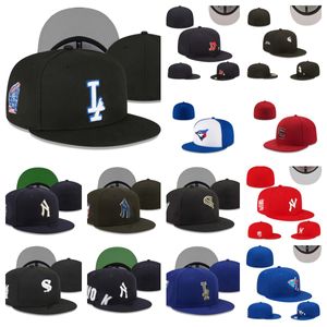 Nouveaux chapeaux ajustés Snapbacks Ball Designer Fit chapeau broderie réglable baseball coton casquettes toutes les équipes sports de plein air hip hop fermé maille bonnets de soleil taille 7-8