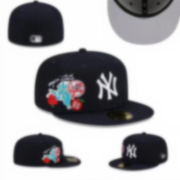 Nouveaux chapeaux ajustés Snapbacks chapeau baskball casquettes toutes les équipes Logo homme femme Sports de plein air broderie coton plat fermé bonnets flex casquette de soleil taille 7-8 hh-11.20