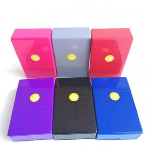 Nieuwste full-pack 20 stuks plastic sigarettenkast opbergdoos capaciteithouder meerdere kleuren rookhulpmiddel met display