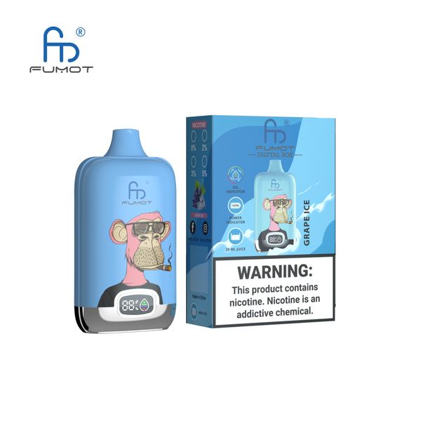 Date Fumot vente en gros randm digital box 12000 Puffs E- cigarette Mesh Coil écran numérique show Stylo vape jetable