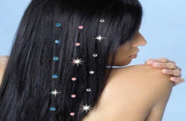 Date Gem extension de cheveux cheveux bijoux clip en cristal flash à la mode mariée cheveux fabricant décoration colorée pierres de verre acrylique5589643