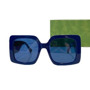Nieuwste mode dame grote vierkante zonnebril UV400 prachtige kleurrijke gewaagde plank + HD-tint lenzen streep beenontwerp gepolariseerde gradiëntbril s133O 55-22-142 volledige koffer