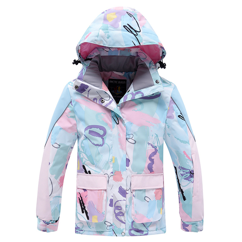 최신 소녀 두꺼운 따뜻한 스키복 어린이 겨울 스노우 보드 스키 스키 방수 바람 방수 재킷과 아이를위한 바지 스노우 재킷