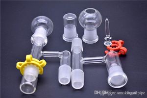 Le plus récent adaptateur en verre récupère le collecteur de cendres 14,4 mm ou 18,8 mm Adaptateur de joint mâle femelle avec clip Keck pour plate-forme pétrolière en verre Bong