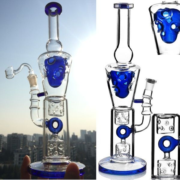 Vidrio Bong quemador de aceite neumático Perc tazón reciclar bubber tubería de agua plataformas de cachimba dab alta calidad 14.4 Junta hembra