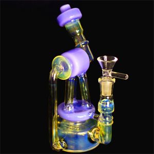 Waterpijp Unieke Zijspan Glazen Bong Dab Rig Inline Perc Heady Waterpijp Bong Robot Fumed Hanger 7.5 Inch 14mm pijpen