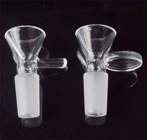 14mm 18mm Mannelijke Glazen Kom Waterpijp met Dikke Pyrex Helder Glas Blad Handvat Bong Bowls voor Waterpijpen roken Waterleidingen