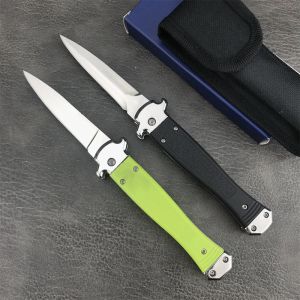 Le plus récent parrain Italie Mafia Mini couteau pliant tactique automatique lame pointue tranchante poignée noir/vert outils de survie de chasse en plein air BM 3300 319 940 9400 9070