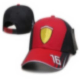 Gorras más nuevas Sombrero de papá Bordado de algodón F1 Racing Gorra de béisbol de algodón Gorra de golf ajustable Sombreros de coche para mujeres hombres casqueta de hueso de verano