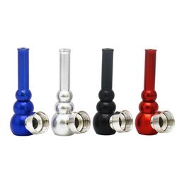 Newest Gourd Shape Metal Hand Smoking Pipe With Metal Mesh Screen Tobacco Cigarette Filter Pipes Tools Accessories