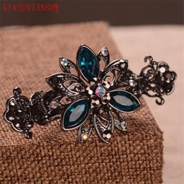 Clips de cabello más recientes Cañas de cangrejo con flores de cristal Accesorios para el cabello para la cabeza de la cabeza de la cabeza de la cabeza vintage261k