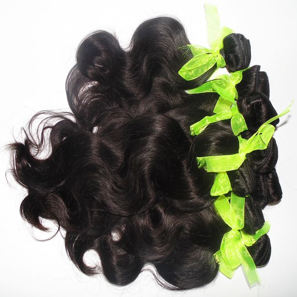 Nouvelle coiffure malaisienne cheveux humains 4pcs 400g grade 7A mélange lot vague de corps cheveux tissage couleur naturelle prix le plus bas livraison gratuite rapide DHL