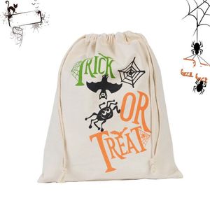 date halloween sacs bonbons cadeaux sac traiter tour sacs à cordon coton toile enfants citrouille araignée sac fourre-tout festival cadeau sac de rangement