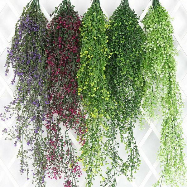 Guirlande de fleurs artificielles en plastique, nouvelle mode, feuilles de lierre, plantes de vigne, fleurs de feuillage, décoration de maison