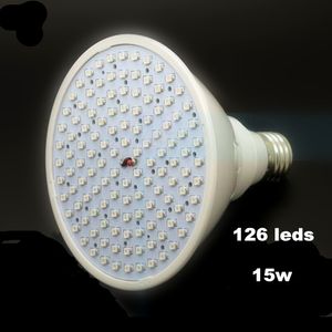 La plus nouvelle lampe d'éclairage hydroponique 110 V 220 V 15 W E27 rouge bleu 126 LED S hydroponique LED plante poussent des lumières LED ampoule