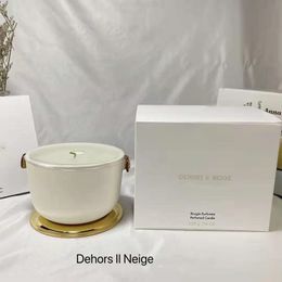 Lo más nuevo en stock Aromaterapia Iv Perfume Vela fragancia 220 g Dehors II Neige Feuilles d'Or lle Blanche L'Air du Jardin con caja de regalo sellada Entrega rápida