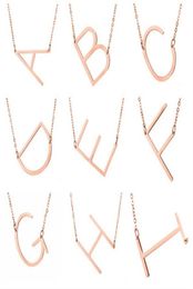 Nieuwste INS Fashions Meisjes Ketting Sieraden 26 Engelse Letters A tot Z Silve Rose Goud Gemengde Stijl Designer Vrouwen haar Accessoires4480511