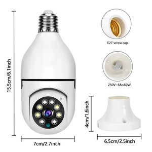 Nieuwste IP-camera 2MP E27 led-lamp Full Color Wifi Indoor Mini Tuya Smart Home Bewakingscamera Beveiliging Babyfoon Video Huisdier Cam