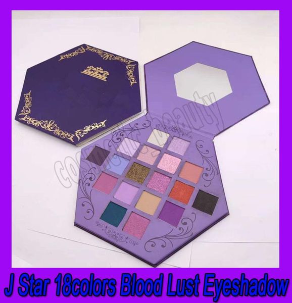 Lo más nuevo J Star 18 colores Blood Lust Sombra de ojos Shimmer y Matte Puple Palette Sombra de ojos Paleta artística cosmética 4686879