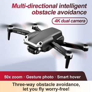 Nieuwste K99 Max Drone 4K HD Camera WiFi FPV Luchtfotografie Borstelloze helikopter Obstakel vermijden Opvouwbare RC Quadcopter Speelgoed Dron