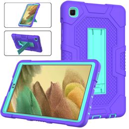 Nieuwste Kickstand Tablet PC Cases voor Samsung Galaxy Tab A7 Lite 8.7 T220 T225 Hard Heavy Duty Armor Rugged Defender Protect Cover Oranje