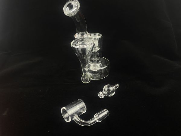 Hookahs, el más nuevo Klein Tornado Percolator Glass Bong Recycler Water Pipes 14mm Female Joint Oil Dab Rigs Entrega global