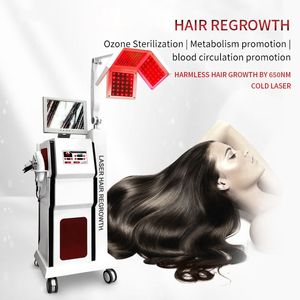 Le plus nouveau Laser lumière LED rouge thérapie de croissance des cheveux Machine de restauration repousse des cheveux 650nm Diode Laser augmente la densité des cheveux