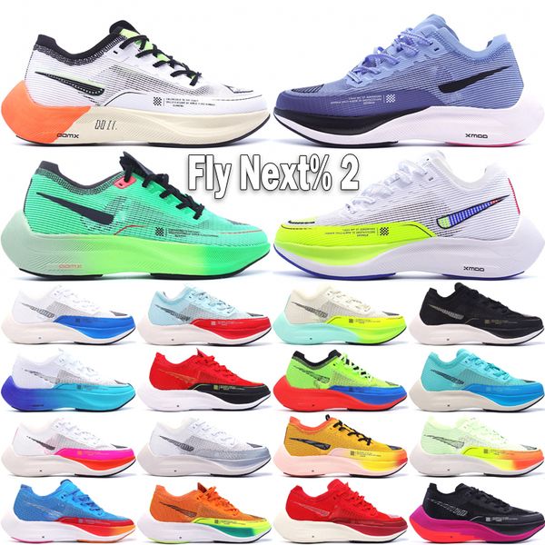 Pegasus Zoomx Vaporfly Next% 2 Zapatillas para correr OG Designer For Future Me Peach Cream Green Shock Yellow Strike Fast Pack Hombres Mujeres Zapatillas de deporte al aire libre Tamaño 36-45