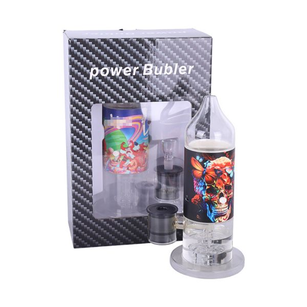 El más nuevo LED creativo desmontable de vidrio electrónico Bong Hookah tabaco fumar pipa de mano con recipiente transparente recargable Dab Oil Rig Accesorios agua Bongs Pipes